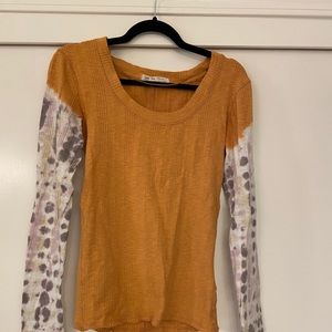 Mustard yellow Free People Top size medium